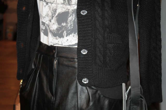 Natasha Lyons Kuji Shop mannequin styling - black knitted cardigan