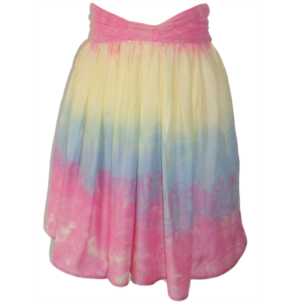Handmade tie-dye rainbow skirt
